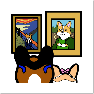 Corgi at the Museum Posters and Art